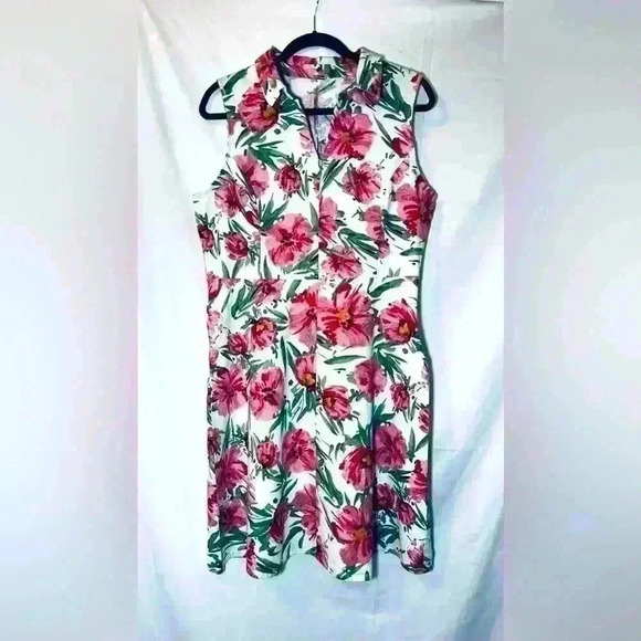 T Tahari Floral Sleeveless Dress size 14 - Picture 1 of 4